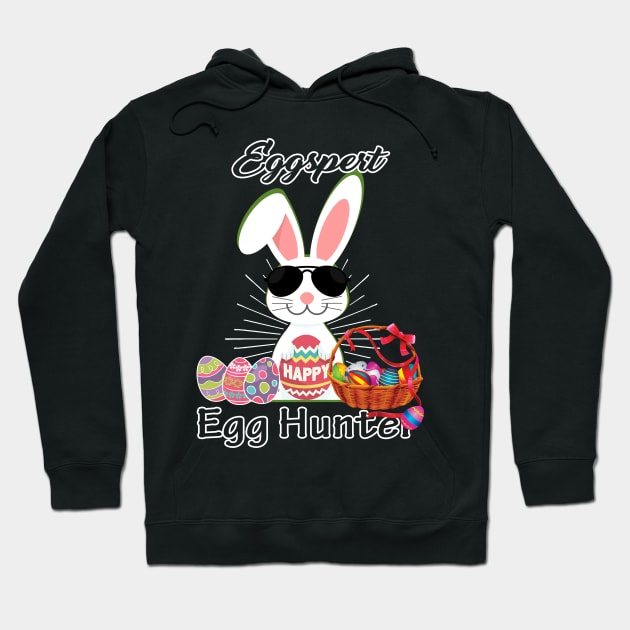 Eggspert Hunter Funny Easter Day Gift Men Women Girls Boys Kids Hoodie by wonderws